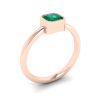 18K 玫瑰金时尚方形祖母绿戒指, 圖像 4