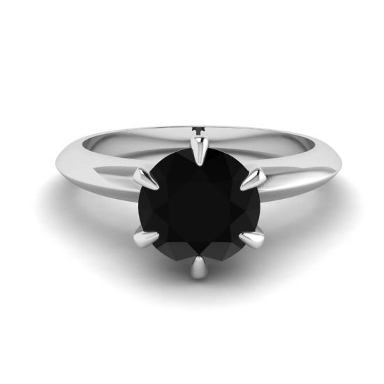 1 克拉黑钻石订婚戒指