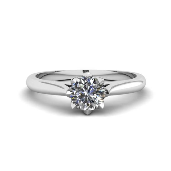 莲花钻石订婚戒指, 放大圖像 1