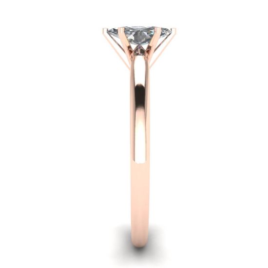 榄尖形切割钻石玫瑰订婚戒指,  放大圖像 3