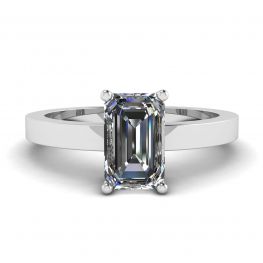 白金矩形钻石戒指 白金矩形钻石戒指