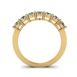 18K 金永恒七石钻石戒指 - 照片 1