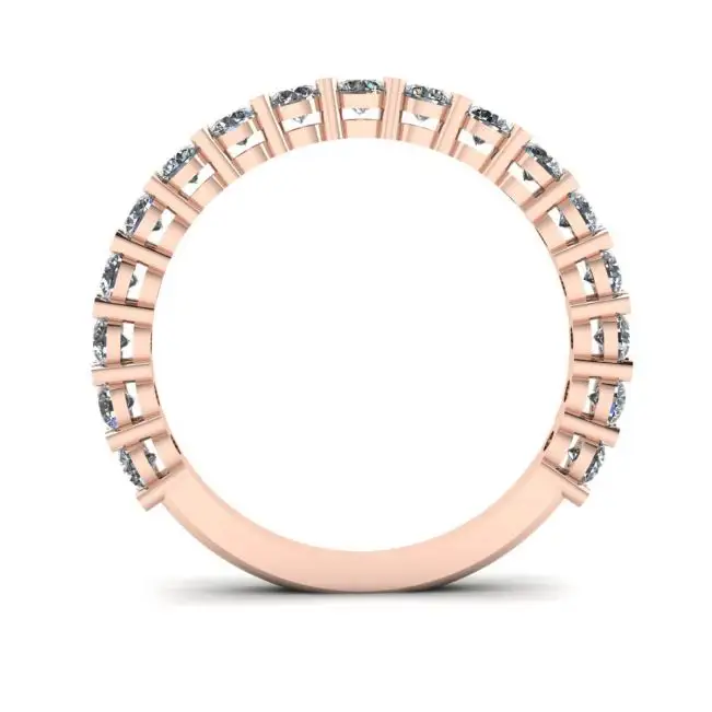 17 钻戒指 18K 玫瑰金 - 照片 1