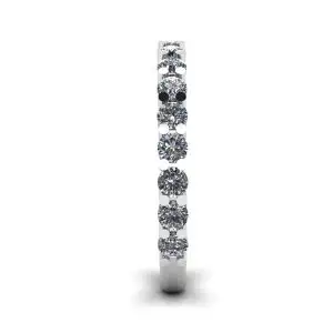 17 颗钻石戒指 18K 白金 - 照片 2