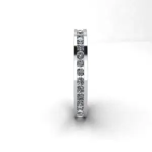 槽镶永恒钻石戒指 - 照片 1