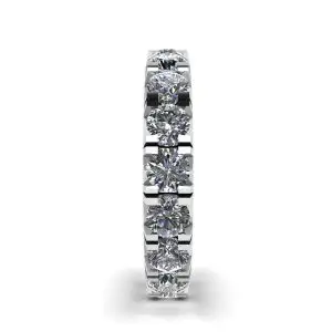 3 克拉 18K 白金永恒钻石戒指 - 照片 2