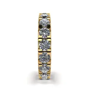 3 克拉 18K 黄金永恒钻石戒指 - 照片 2