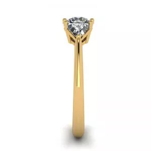 18K 金三钻戒指 - 照片 2